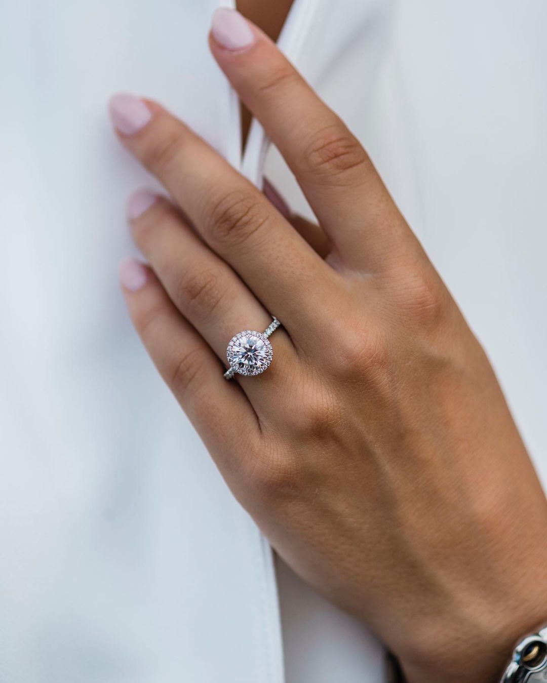 Moissanite Ring - 2.5CT Lab‑Created Moissanite Wedding Ring 8.5mm