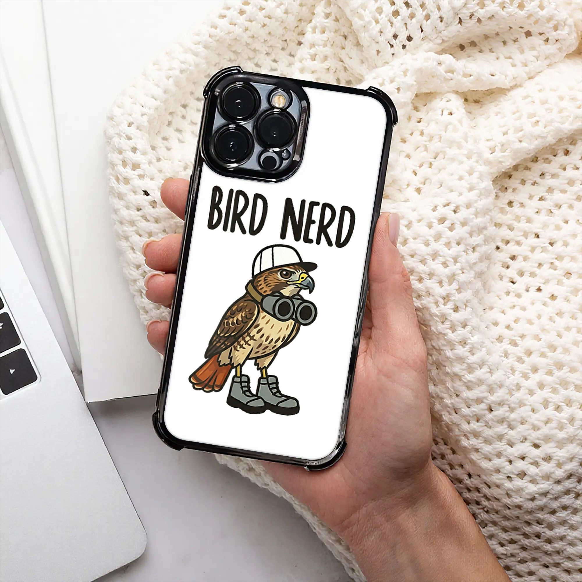 Watches & Jewelry Tsukiu - Funny Bird Nerd Watching Red Tailed