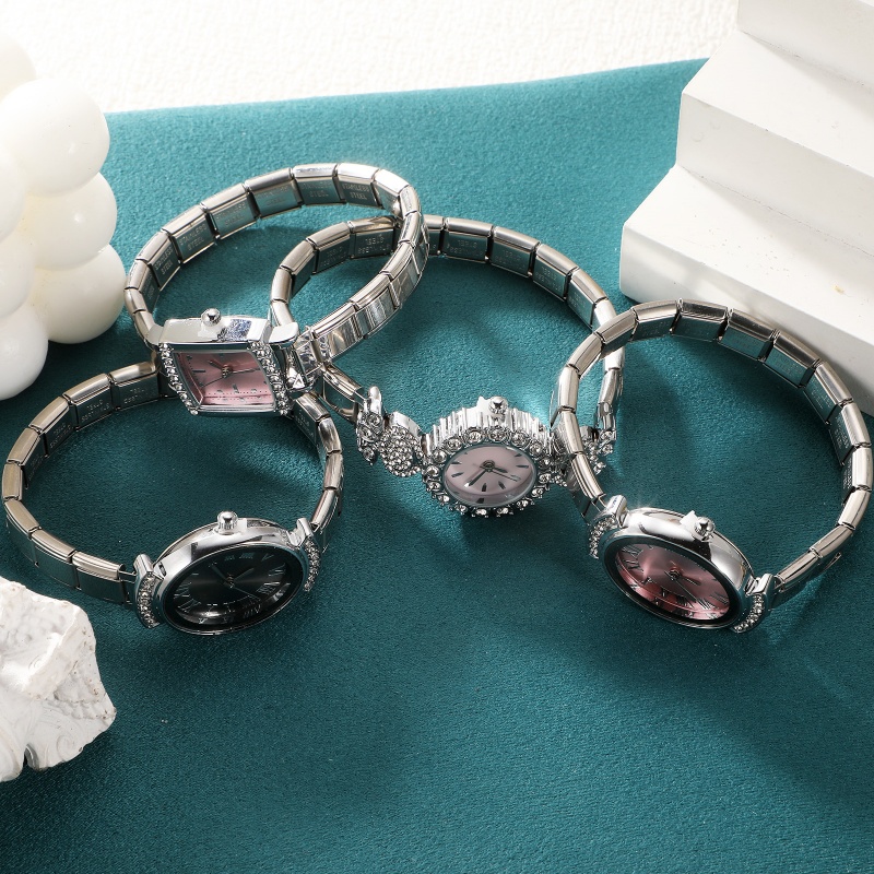 Jewelry Making Watches - Shiny Zircon Square Luxury Watch Bracelet