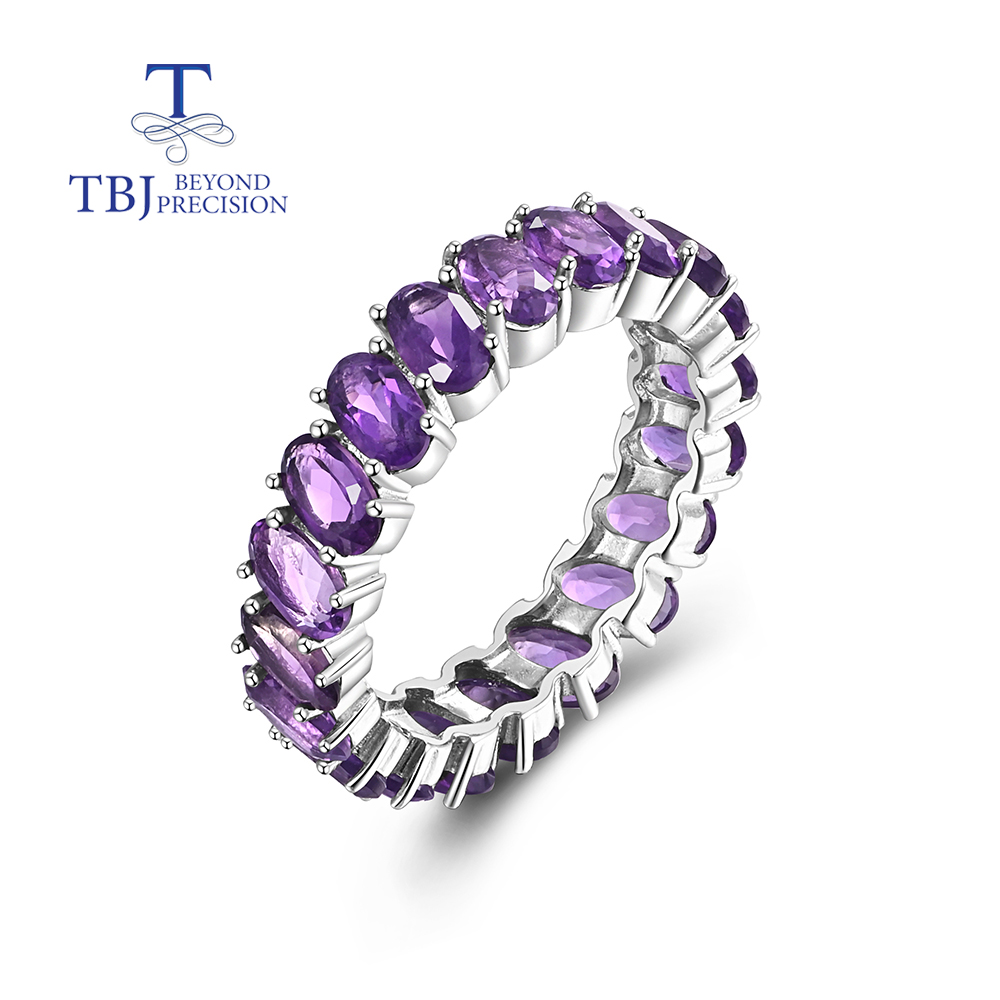 Natural amethyst gemstone Simp - Birthstone Ring Set recension och pris