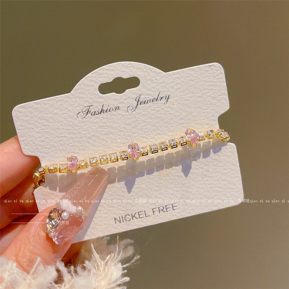 Pink Full Diamand Zircon Brace - Best Jewelry Watches For Women recension och pris