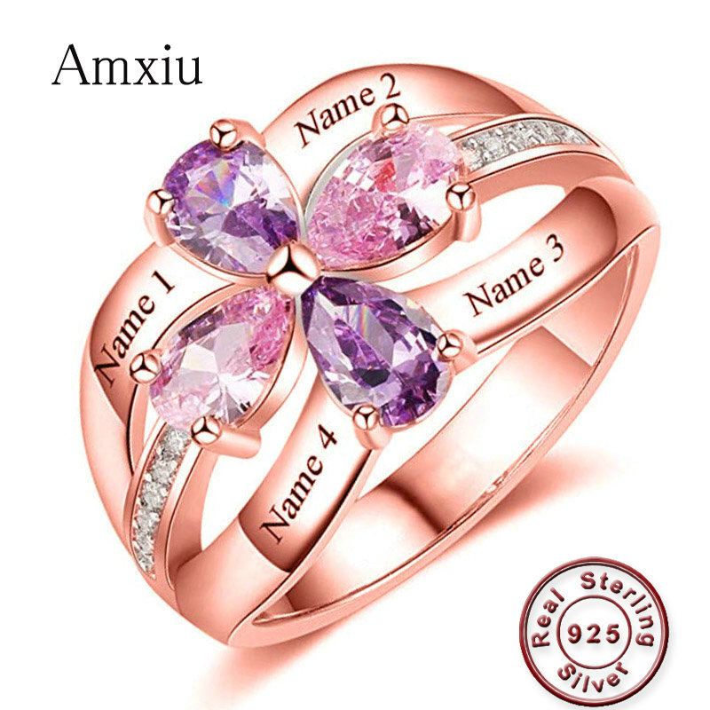 Amxiu Customize Large Wedding  - Birthstone Ring Set recension och pris