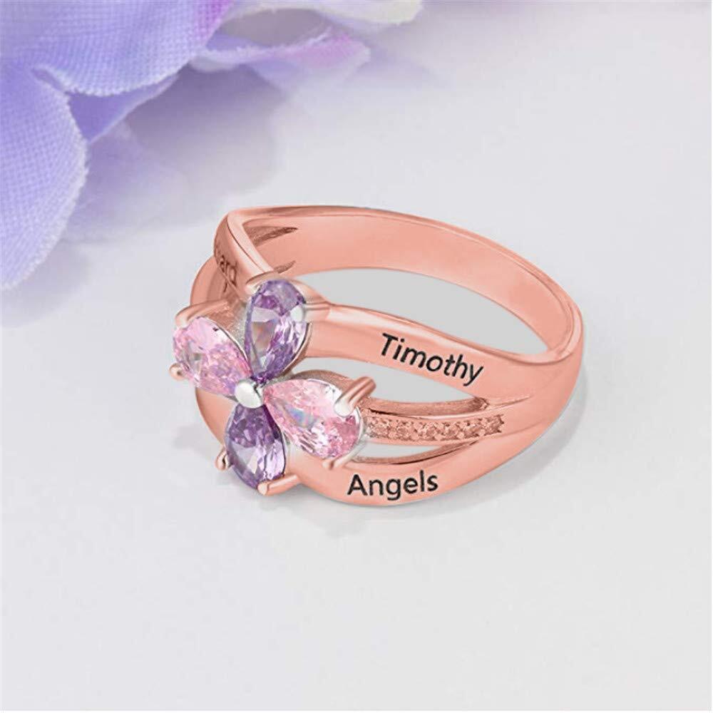 Amxiu Customize Large Wedding  - Birthstone Ring Set recension och pris