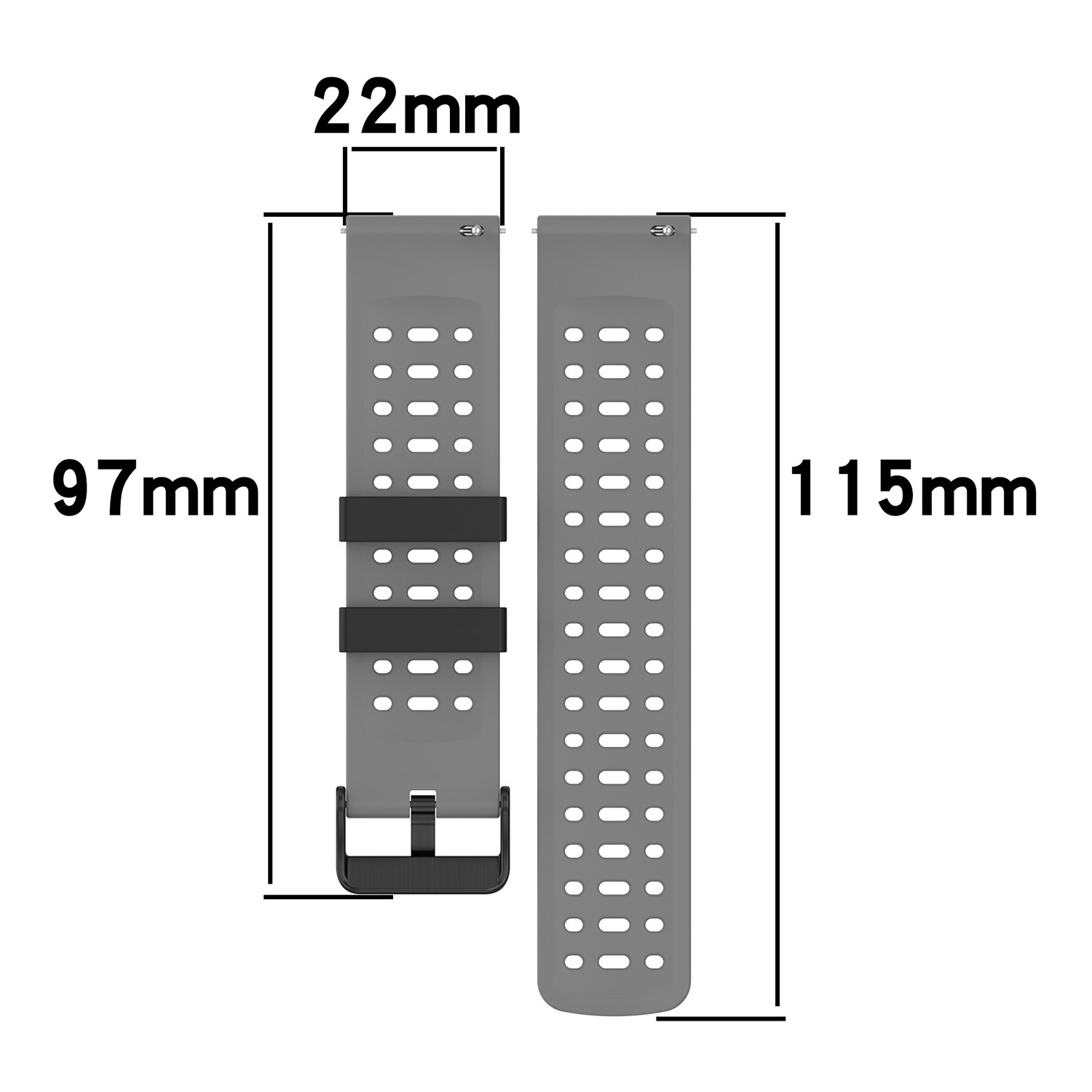 22mm Sports Silicone Strap For - A1 Watches & Jewelry New York Photos recension och pris