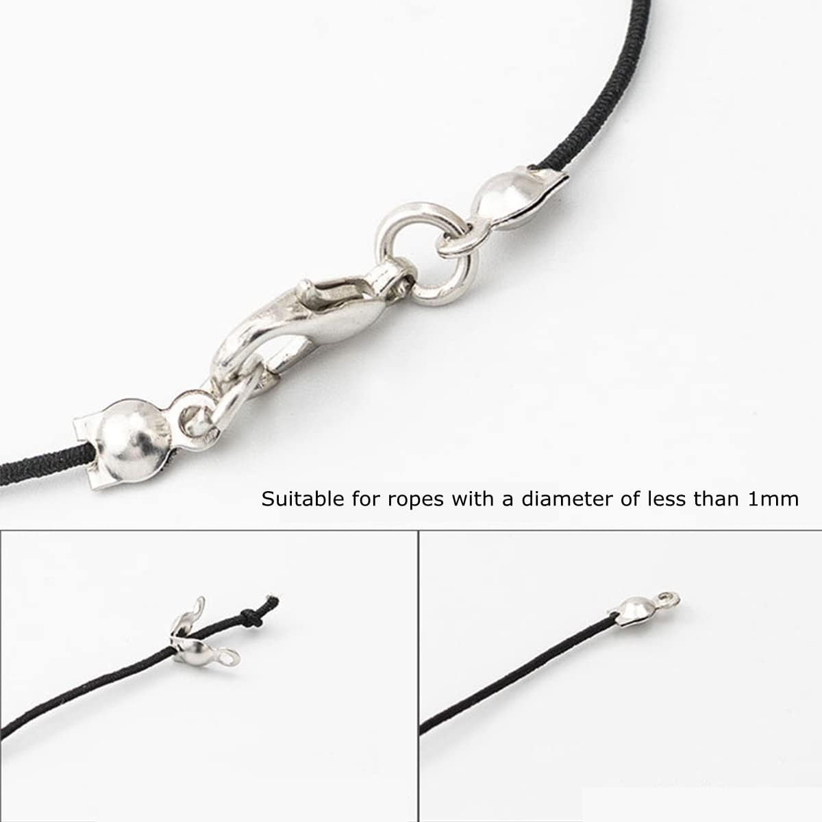 925 Silver Crimp Bead Covers C - Pearl Necklace recension och pris