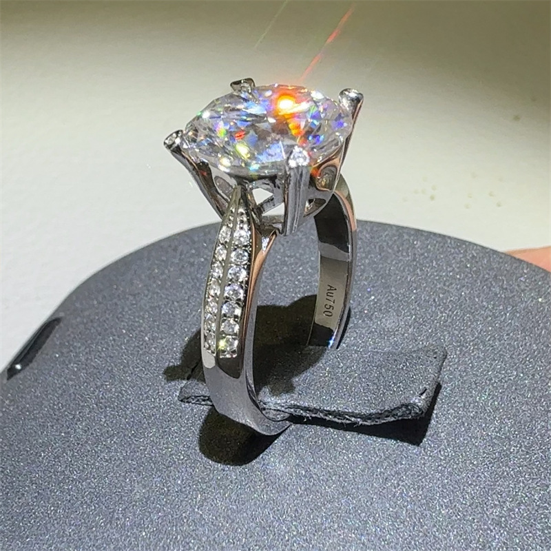New 5 Carat D Color VVS1 Moiss - Moissanite Ring recension och pris