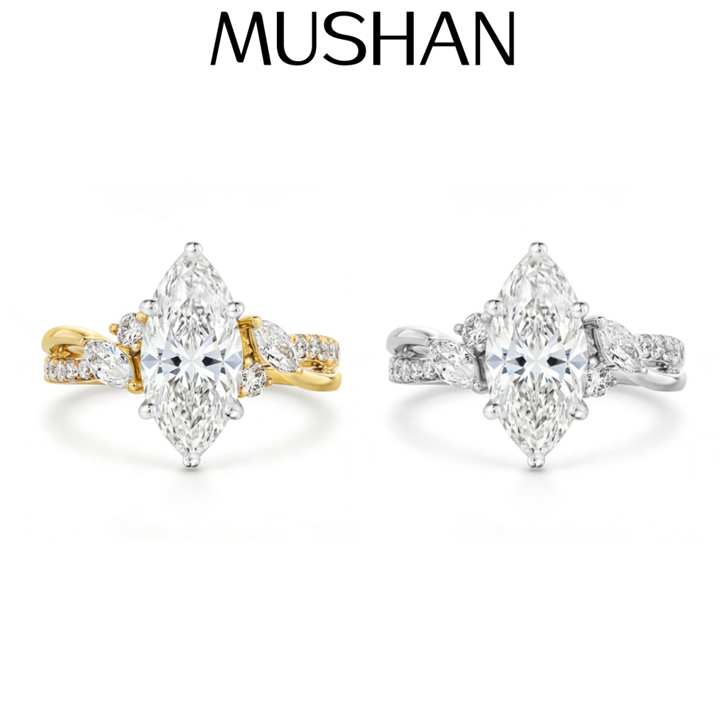 MUSHAN Custom Jewelry 925 Ster - Moissanite Ring recension och pris