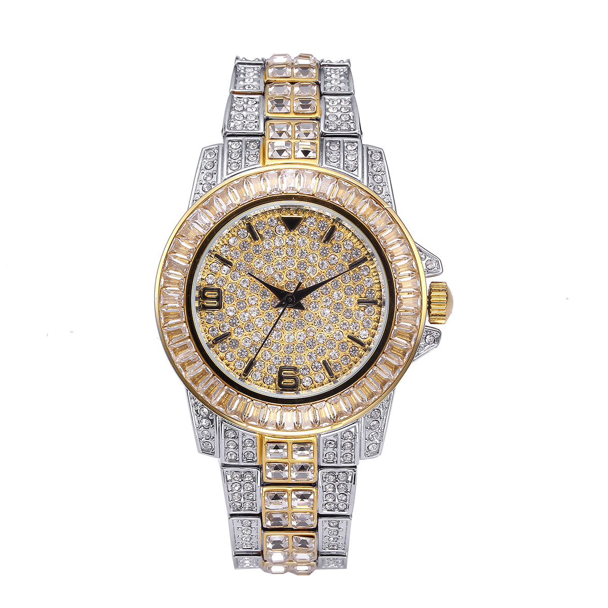 Luxury Full Stone Quartz Watch - Jewelry Watches Gold recension och pris