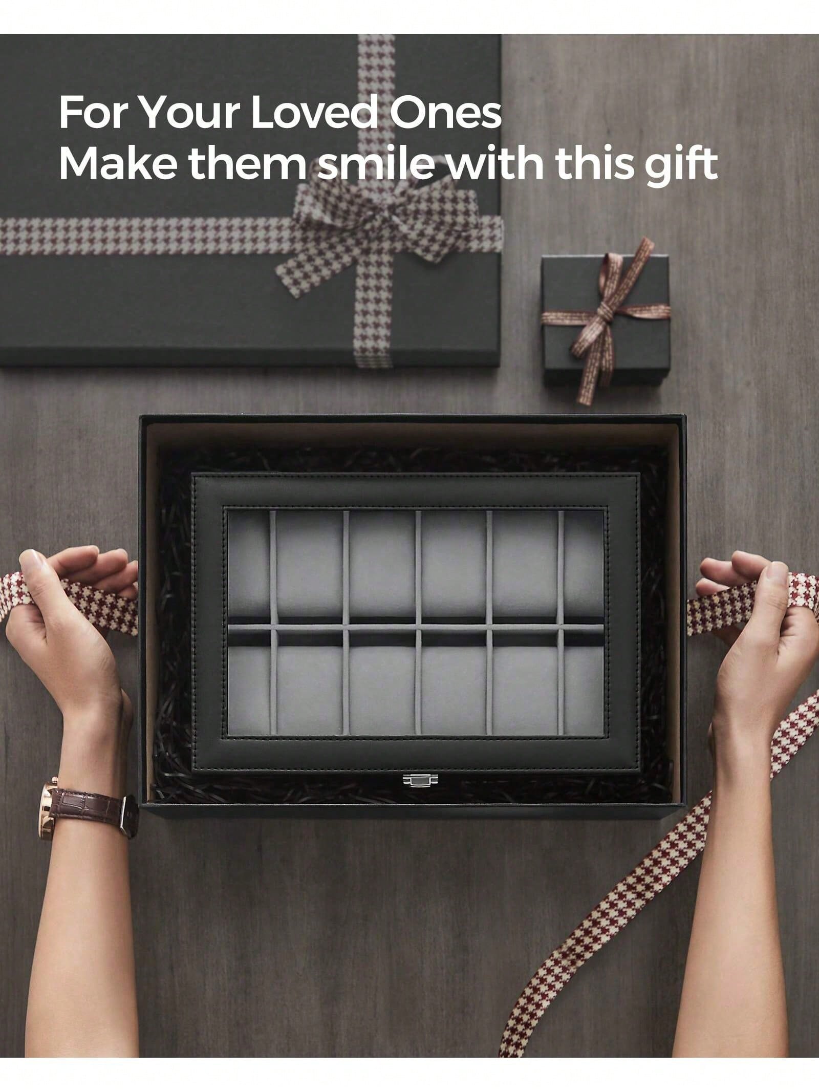 12-Slot Lockable Watch Box wit - Jewelry And Watches recension och pris