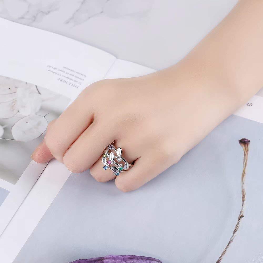 Amxiu Custom 100% 925 Sterling - Birthstone Ring Set recension och pris