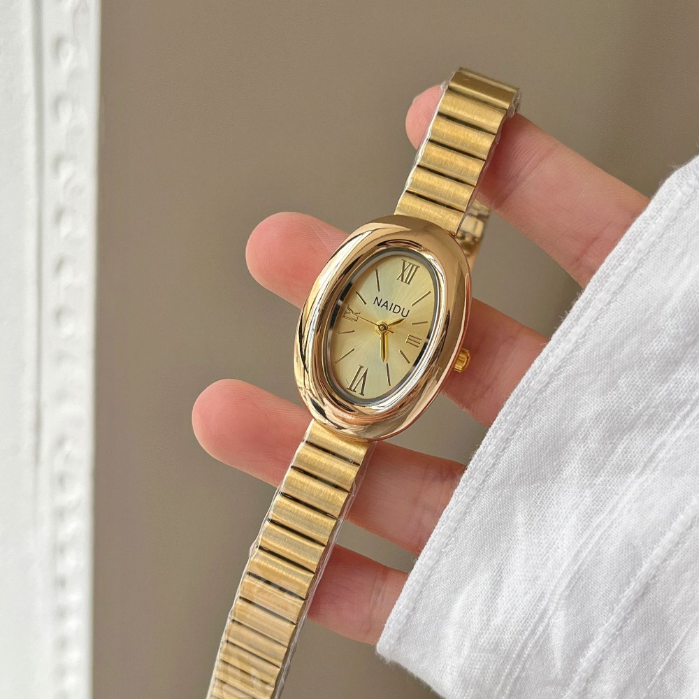 Luxury Brand Gold Oval Women Q - Jewelry Watches Gold recension och pris