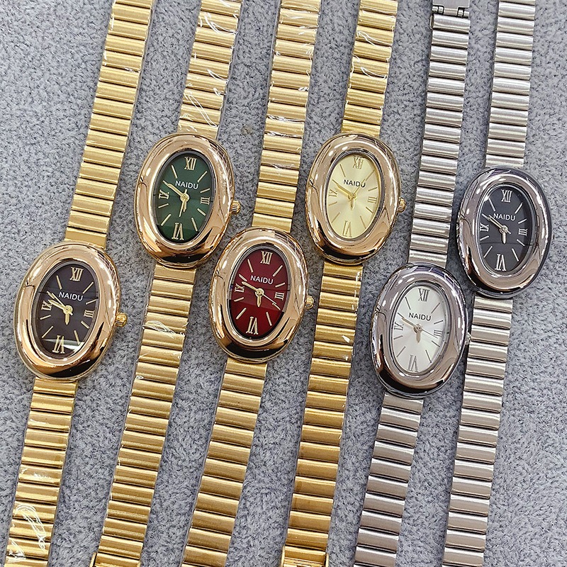 Luxury Brand Gold Oval Women Q - Jewelry Watches Gold recension och pris