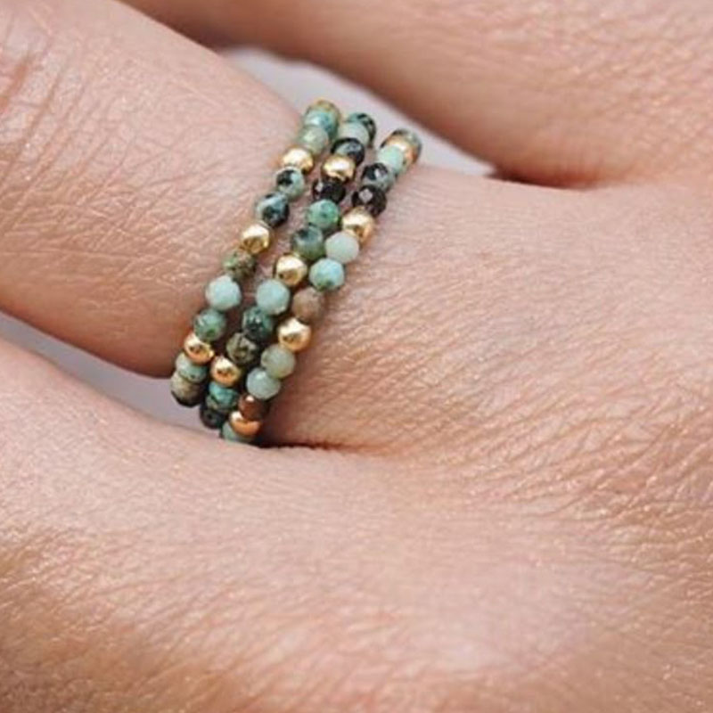 Crystal Ring Stackable  Bead   - Birthstone Ring Set recension och pris