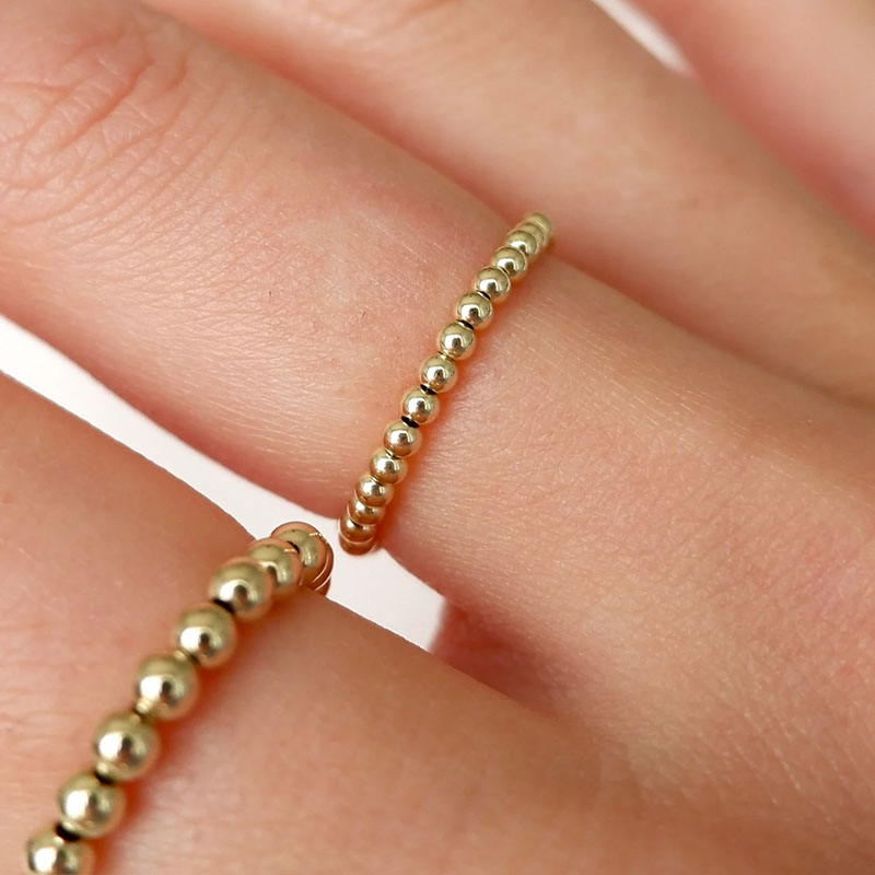 Crystal Ring Stackable  Bead   - Birthstone Ring Set recension och pris