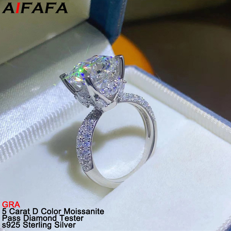 5 Carat D Color VVS1 Moissanit - Moissanite Ring recension och pris