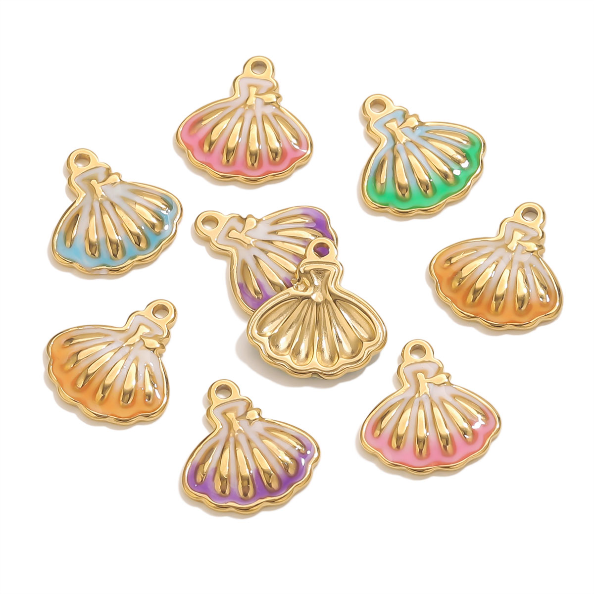 3PCS Stainless Steel Enamel Sh - Pearl Necklace recension och pris
