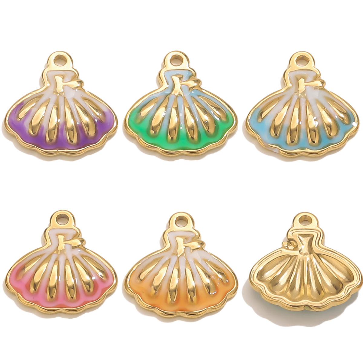 3PCS Stainless Steel Enamel Sh - Pearl Necklace recension och pris
