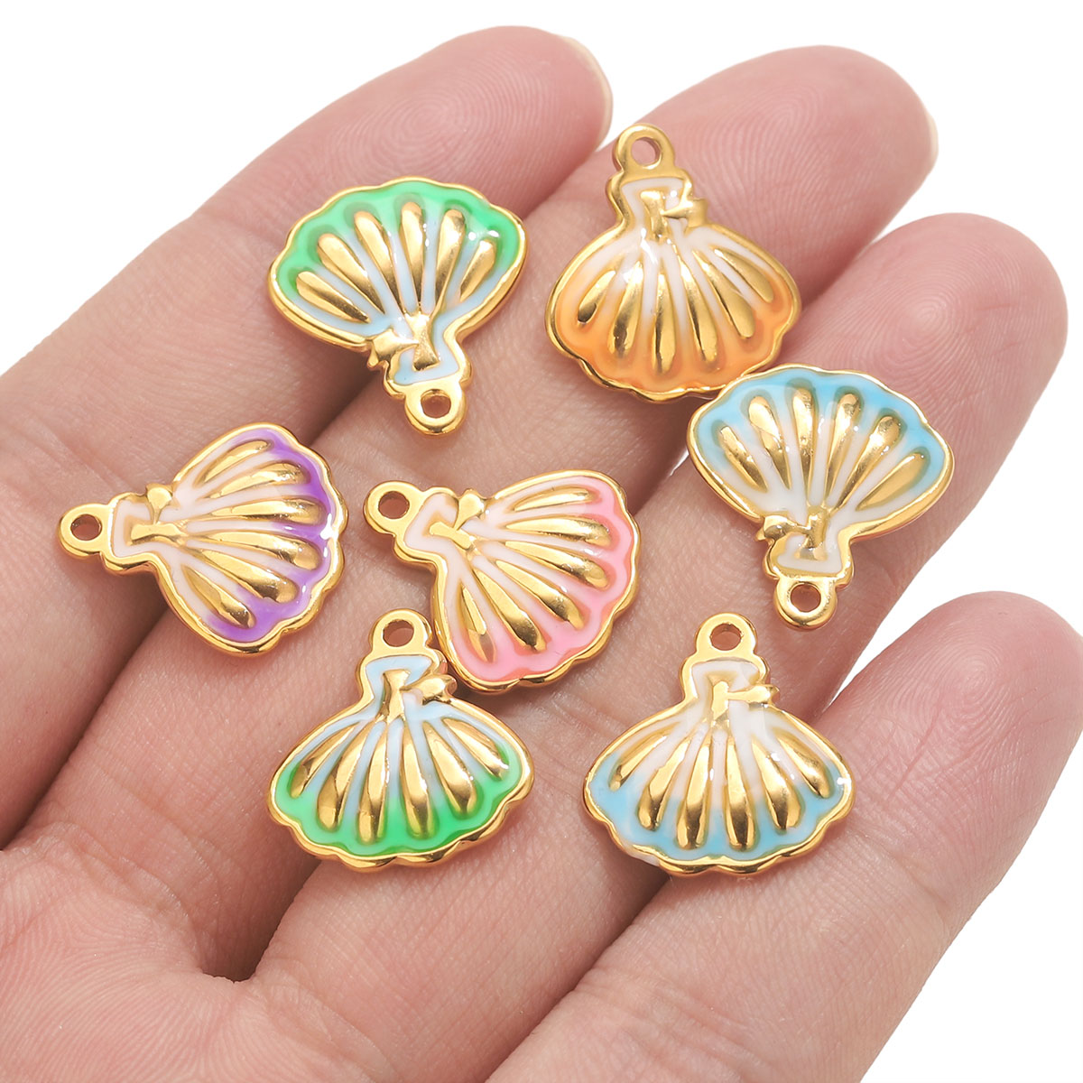 3PCS Stainless Steel Enamel Sh - Pearl Necklace recension och pris