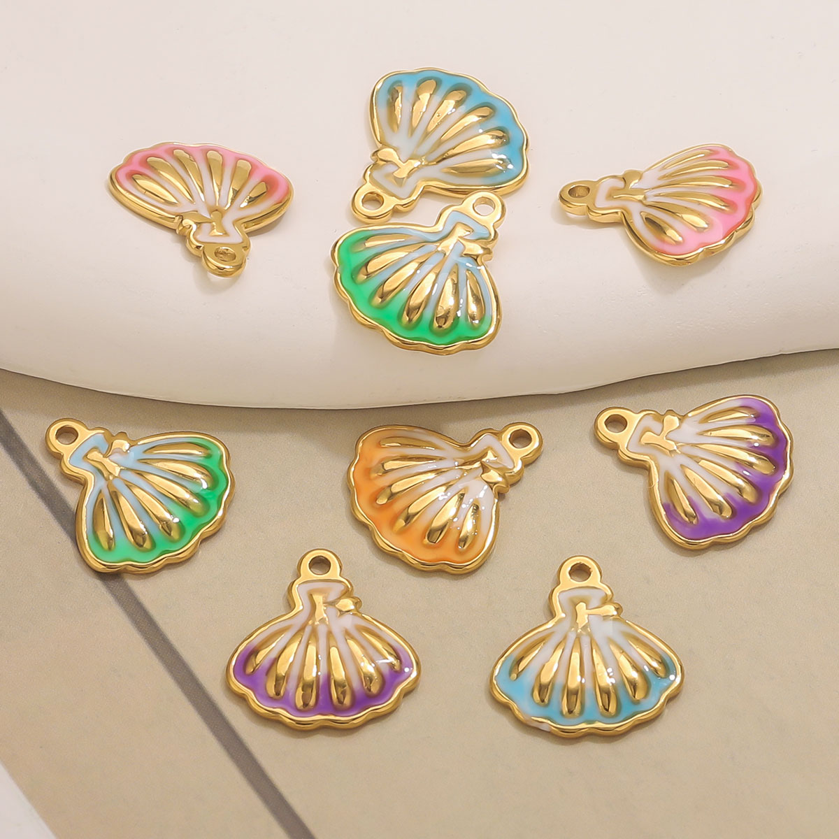 3PCS Stainless Steel Enamel Sh - Pearl Necklace recension och pris