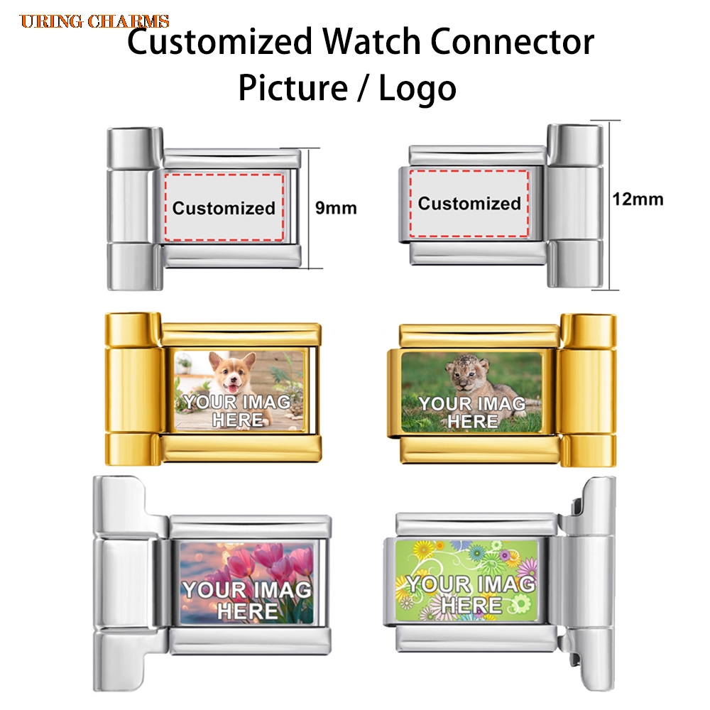 1 pair Picture Logo Customized - Jewelry Making Watches recension och pris