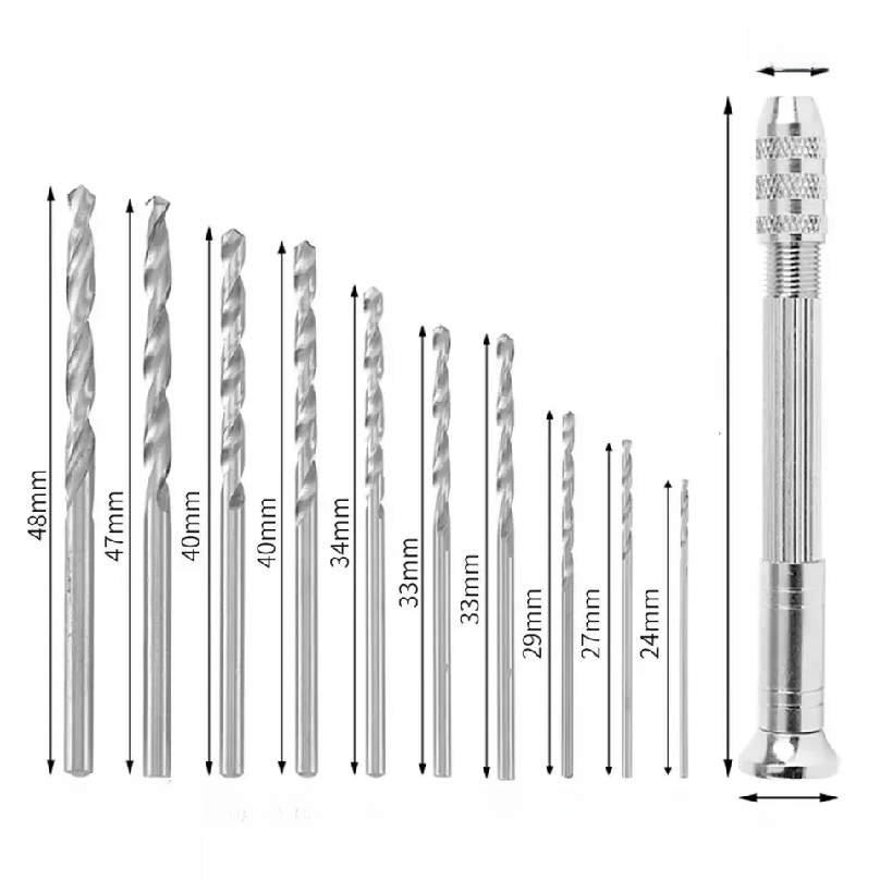 0.8-3.0mm Mini Hand Drill Wood - Watches & Jewelry Tsukiu recension och pris