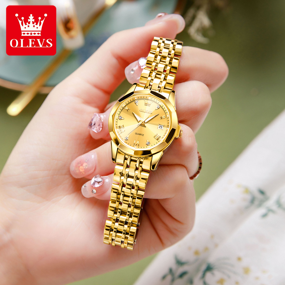 OLEVS Fashion Golden Watch for - Jewelry Watches Gold recension och pris