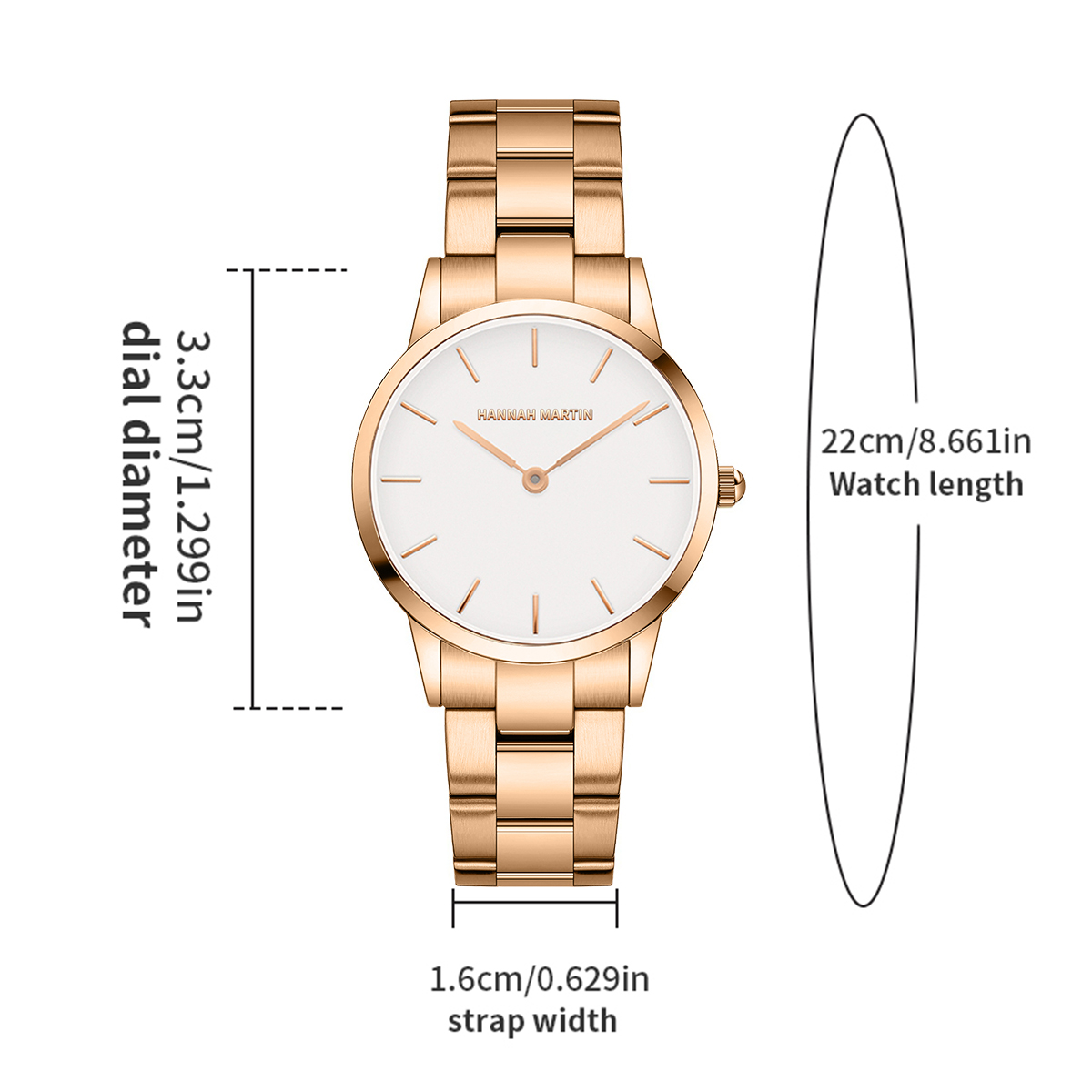 Womens Watch Rose Gold Stainle - Jewelry Watches Gold recension och pris