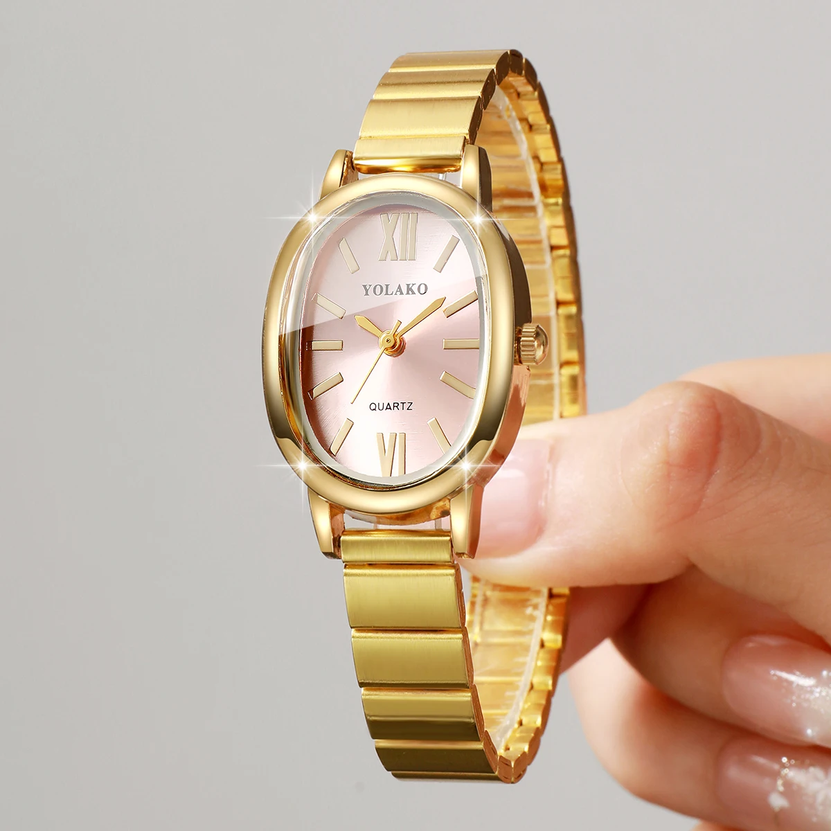 Elegant Pink Dial Women Watch  - Jewelry Watches Gold recension och pris