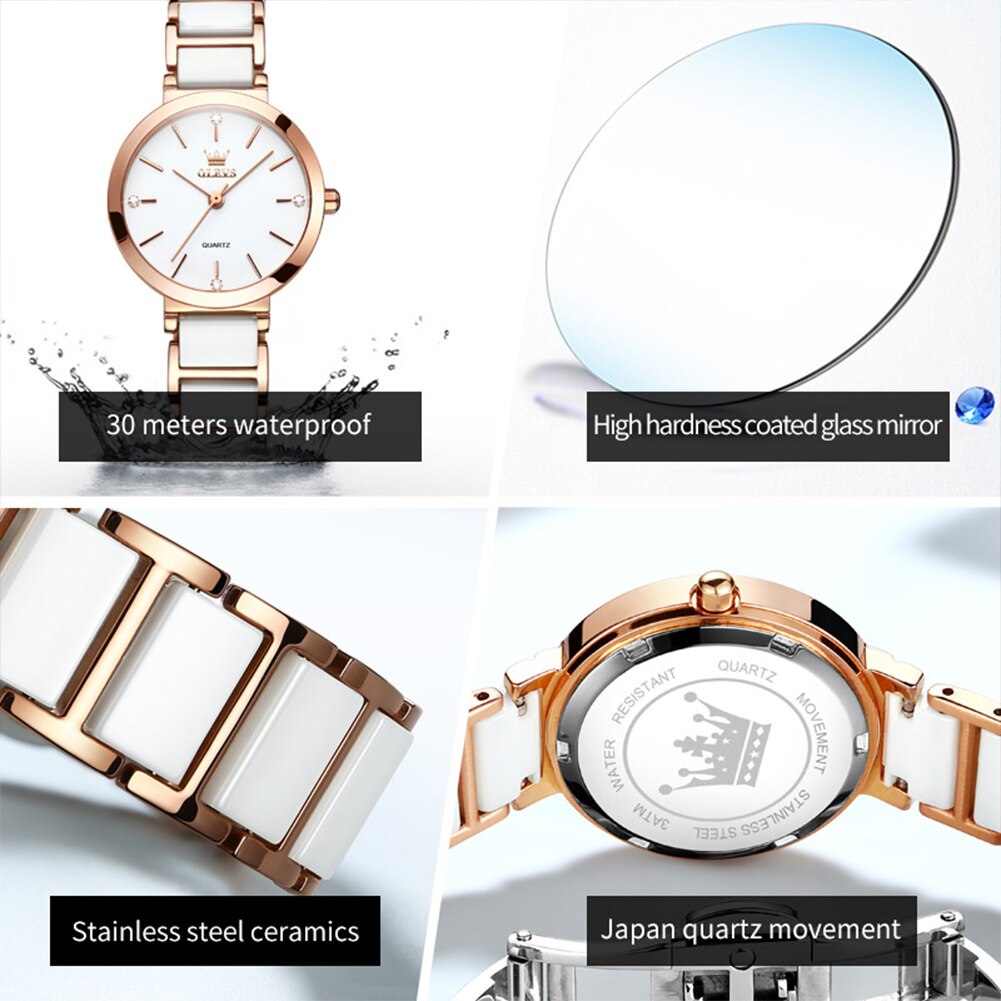 OLEVS Fashion Women Watches Re - Jewelry Watches Gold recension och pris