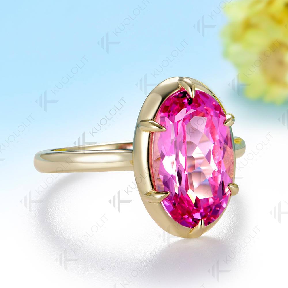 5.5CT Pear Cut Lab‑Grown Pink  - Moissanite Ring recension och pris