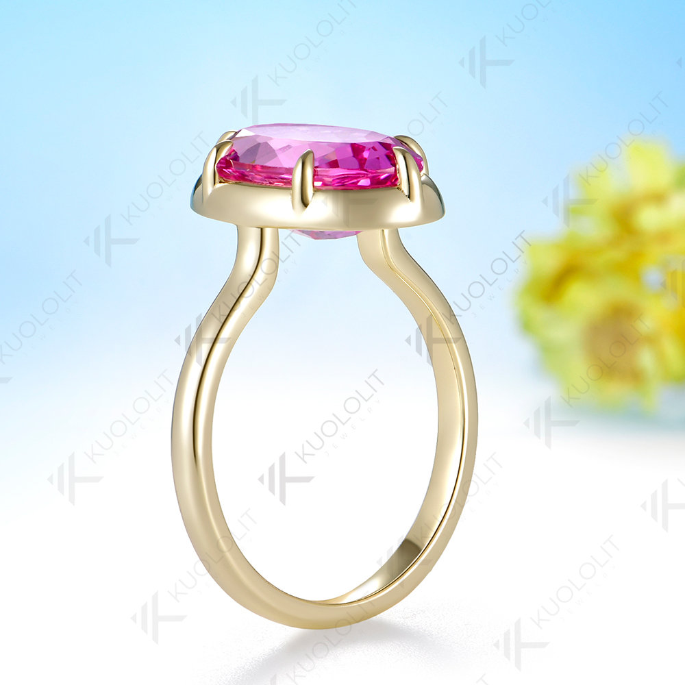 5.5CT Pear Cut Lab‑Grown Pink  - Moissanite Ring recension och pris