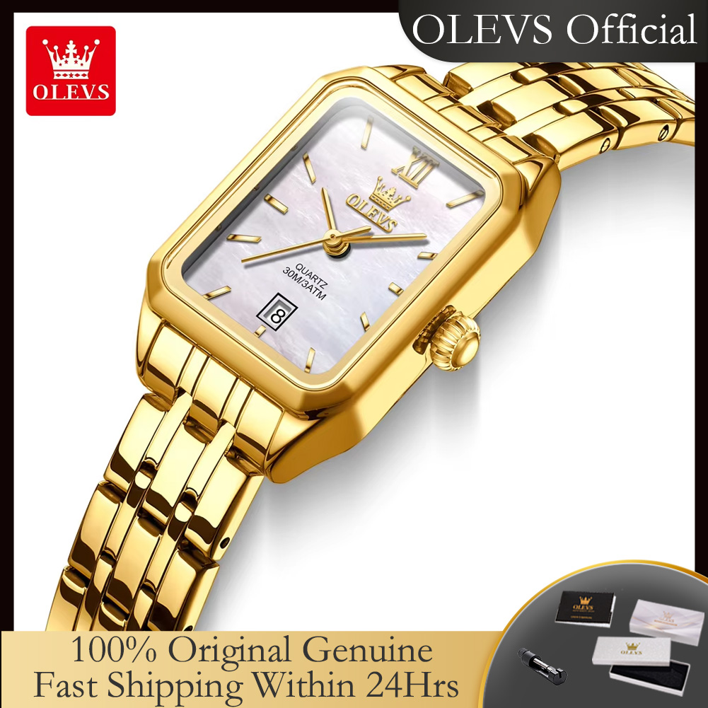 OLEVS 5616 New Quartz Watch fo - Jewelry Watches Gold recension och pris
