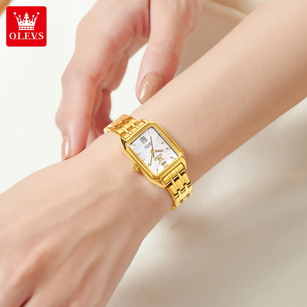 OLEVS 5616 New Quartz Watch fo - Jewelry Watches Gold recension och pris